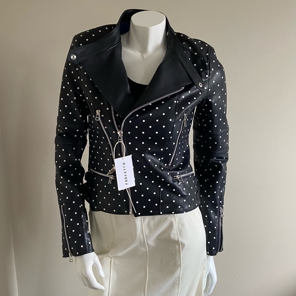 Each X Other polka dot leather jacket - Picture 1 of 15
